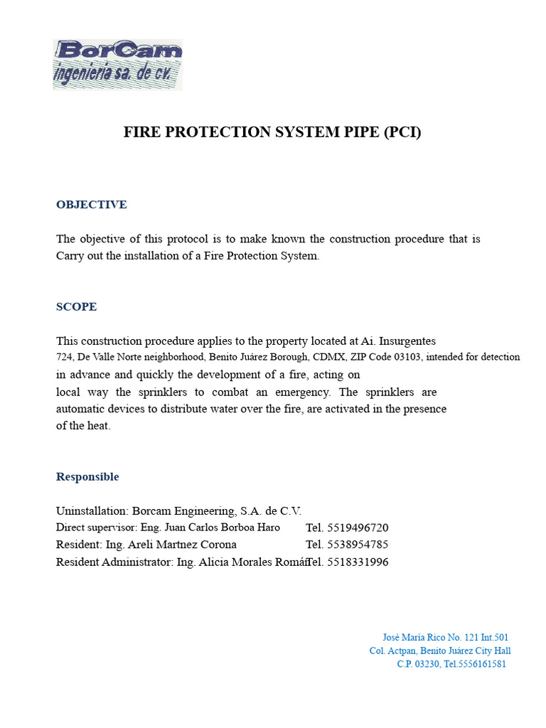 Fire Protection System Installation Guide | PDF | Pipe (Fluid ...