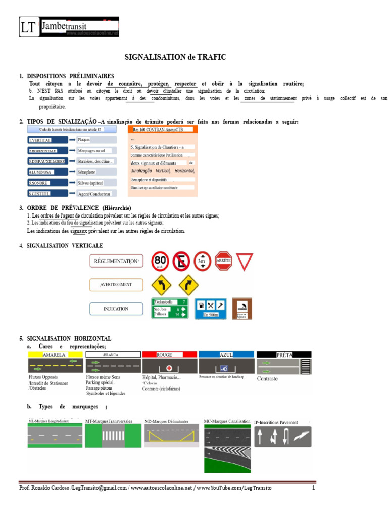 Guide sur la signalisation routière | PDF