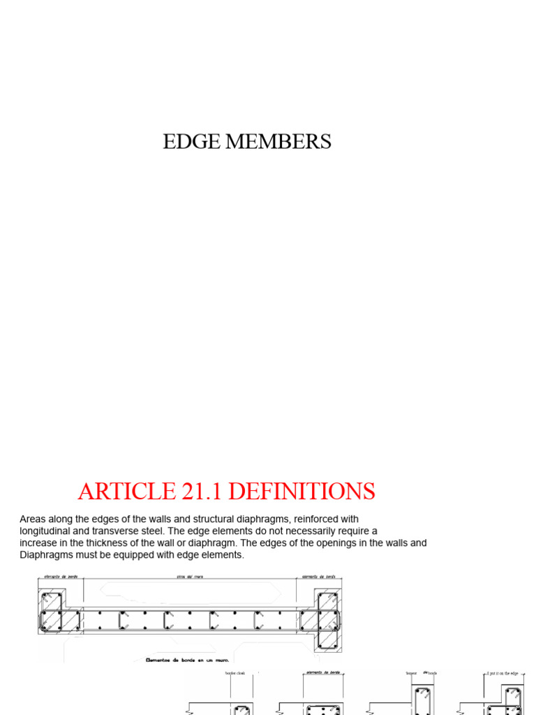 Edge members | PDF | Reinforced Concrete | Structural Engineering