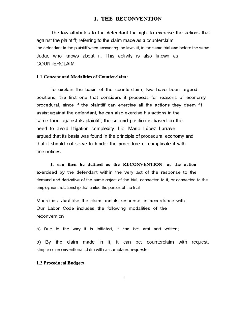Labor reconvention in Guatemala | PDF | Evidence (Law) | Lawsuit