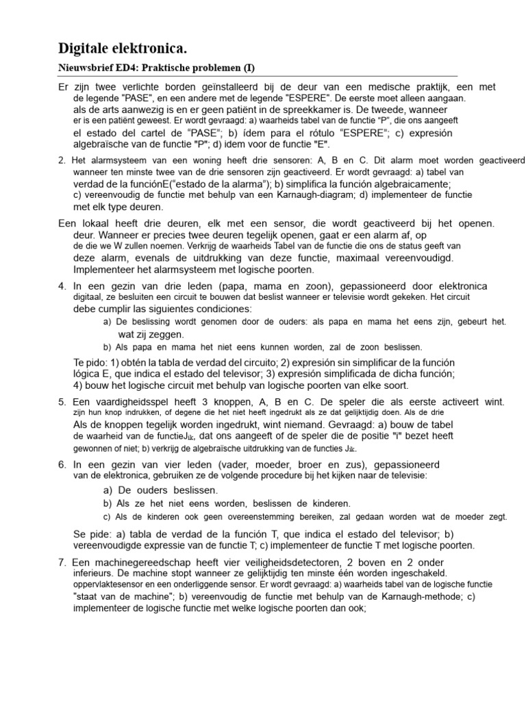 Bulletin ED4 - Praktische Problemen (I) | PDF