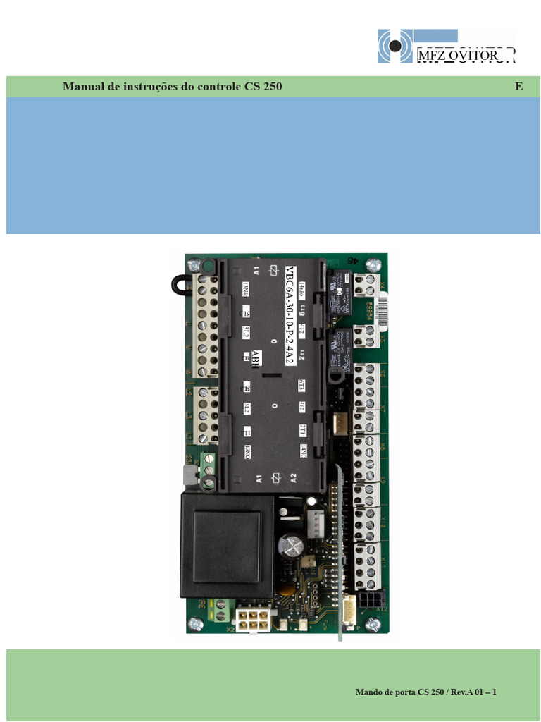 Manual do Controle CS 250: Instruções e Segurança | PDF | Conector ...