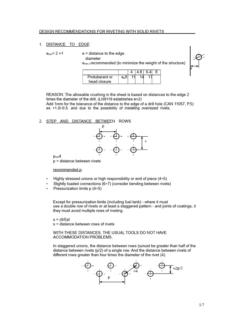 RECOMMENDATIONS Riveting With Solid Rivets | PDF | Rivet | Mechanical ...