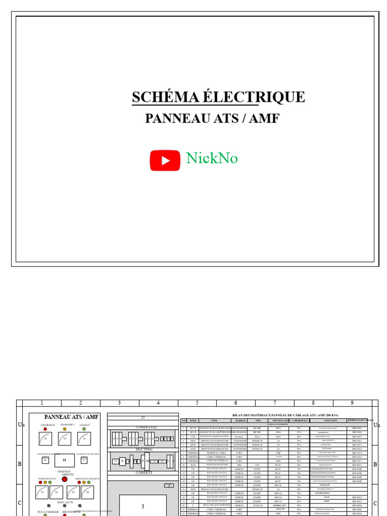 Schéma Électrique ATS/AMF 200 KVA | PDF | Électricité | Électrotechnique