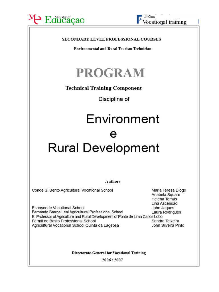 Environmental and Rural Tourism Course | PDF | Ecosystem | Ecology