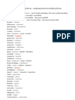 Comparativos e Superlativos em Adjetivos