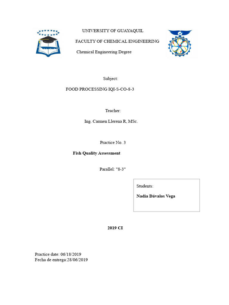 Fish Quality Assessment in Processing | PDF | Quality Assurance | Fish