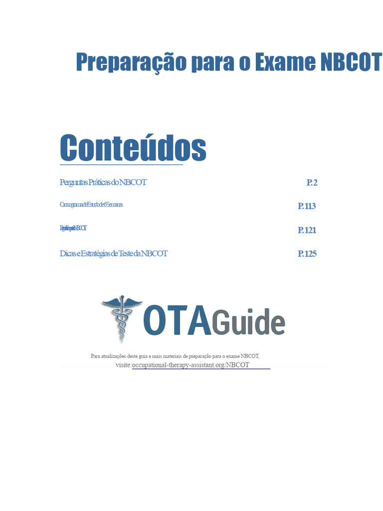Guia Completo para o Exame NBCOT | PDF | Lobo temporal | Emoções