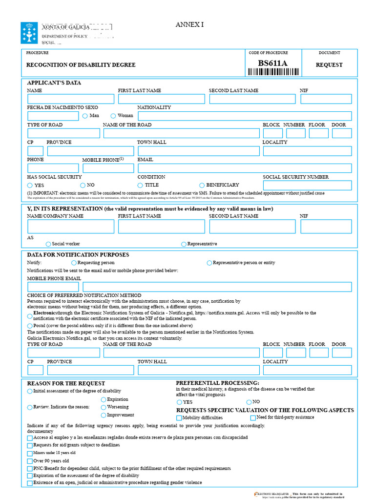 Disability Recognition Procedure Form | PDF | Mental Disorder | Medical ...