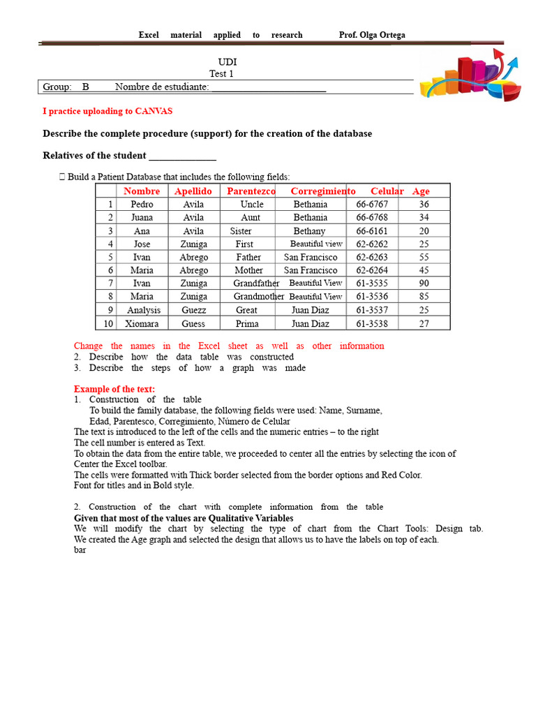 Excel Database Creation Guide | PDF | Chart | Microsoft Excel