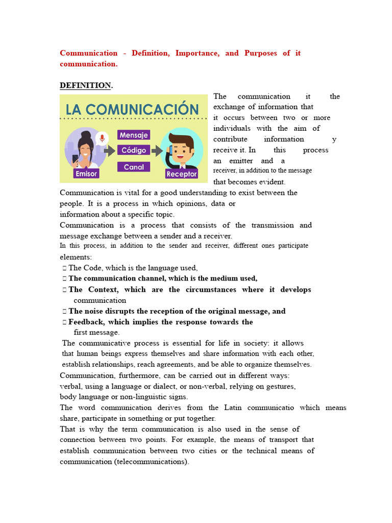 Understanding Communication: Definition & Importance | PDF ...