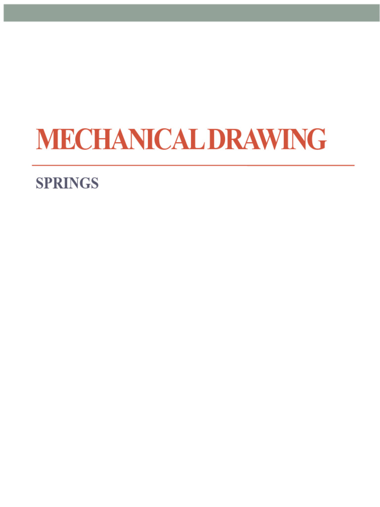 Mechanical Drawing - Springs PDF | PDF