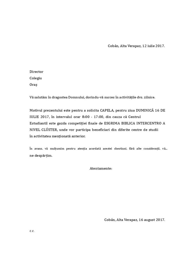 Modele de Cereri | PDF