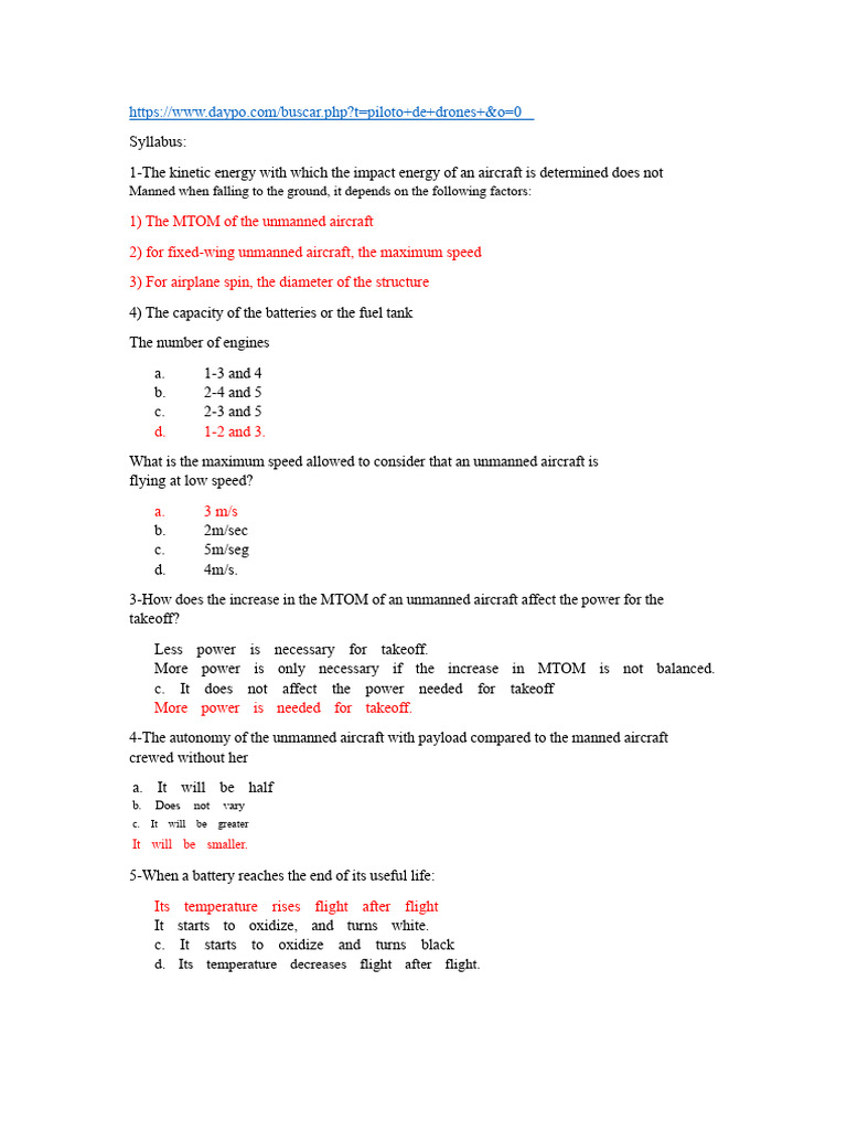 Drone Pilot Exam Study Guide | PDF | Unmanned Aerial Vehicle | Aircraft