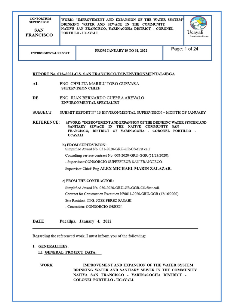 Environmental Report on Water System Expansion | PDF | Sanitation ...