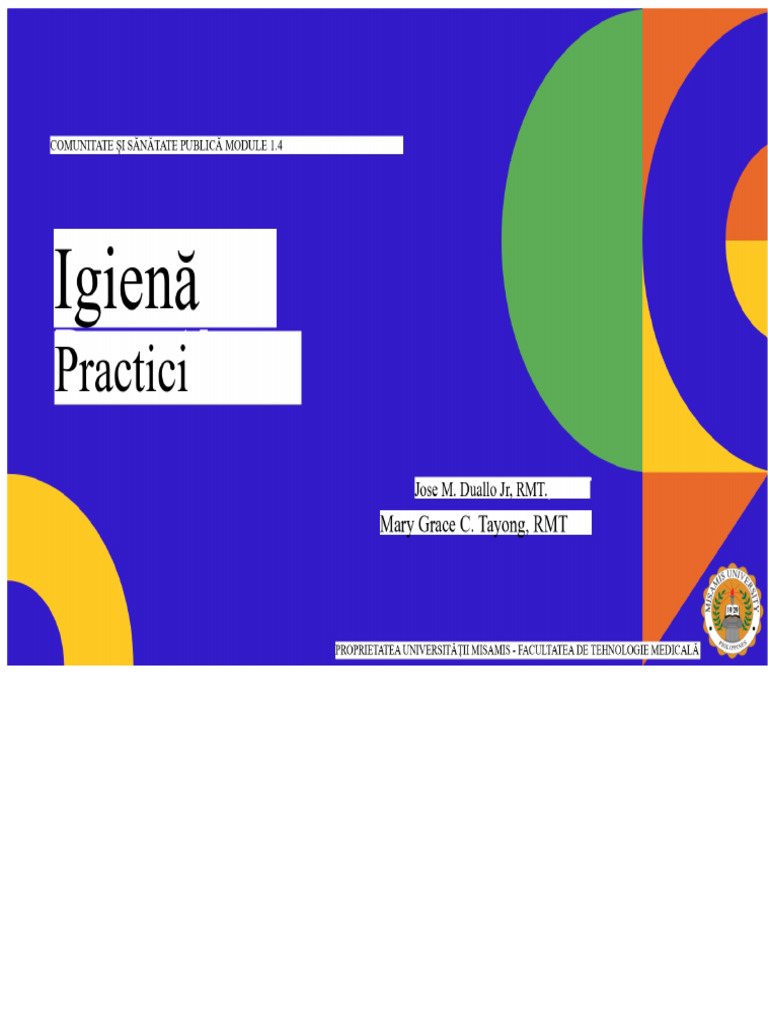 Modul 1.4 Practici Higienice 2 | PDF