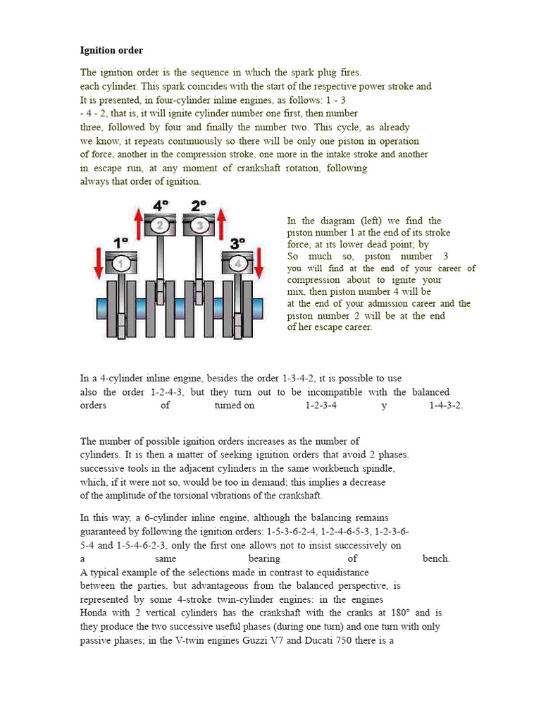 -Power-on order[1] | PDF | V8 Engine | Piston