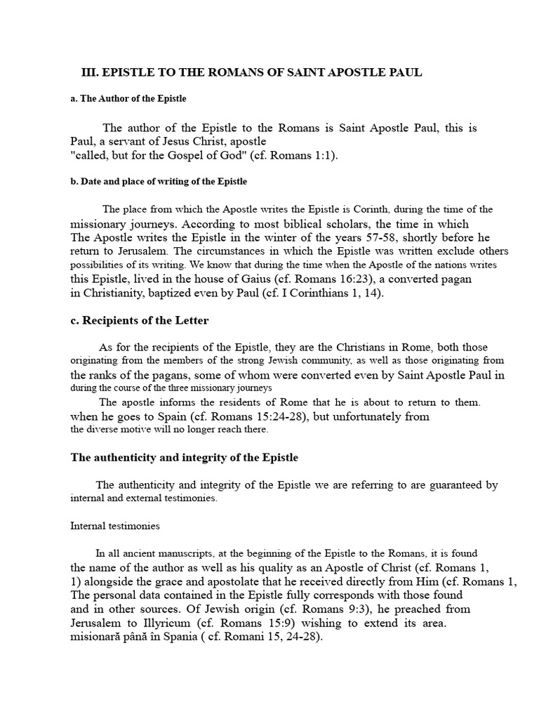 Understanding Paul's Epistle to Romans | PDF | Paul The Apostle ...