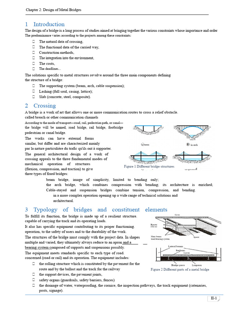 Chapter II Design of Metal Bridges | PDF | Beam (Structure) | Bridge