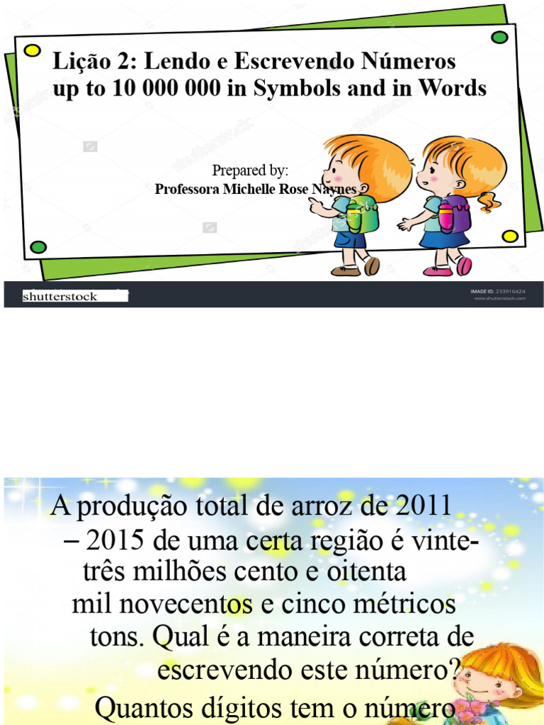Lendo e Escrevendo Números até 10 Milhões | PDF