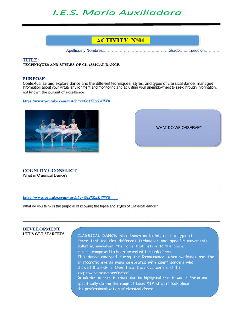 Classical Dance Techniques and Styles | PDF | Ballet | Dances