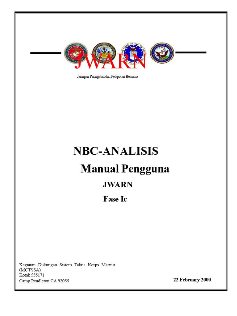 Panduan Pengguna JWARN NBC-Analisis | PDF