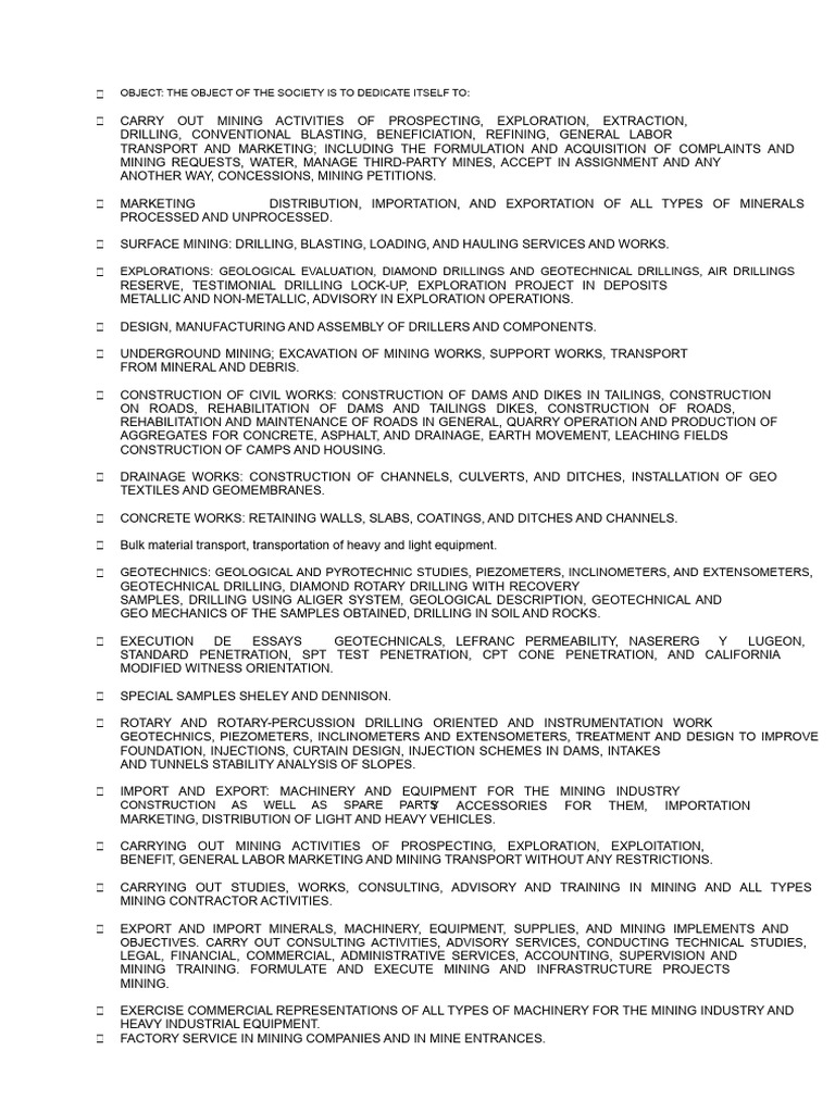 Comprehensive Mining Services Overview | PDF | Mining | Geotechnical ...