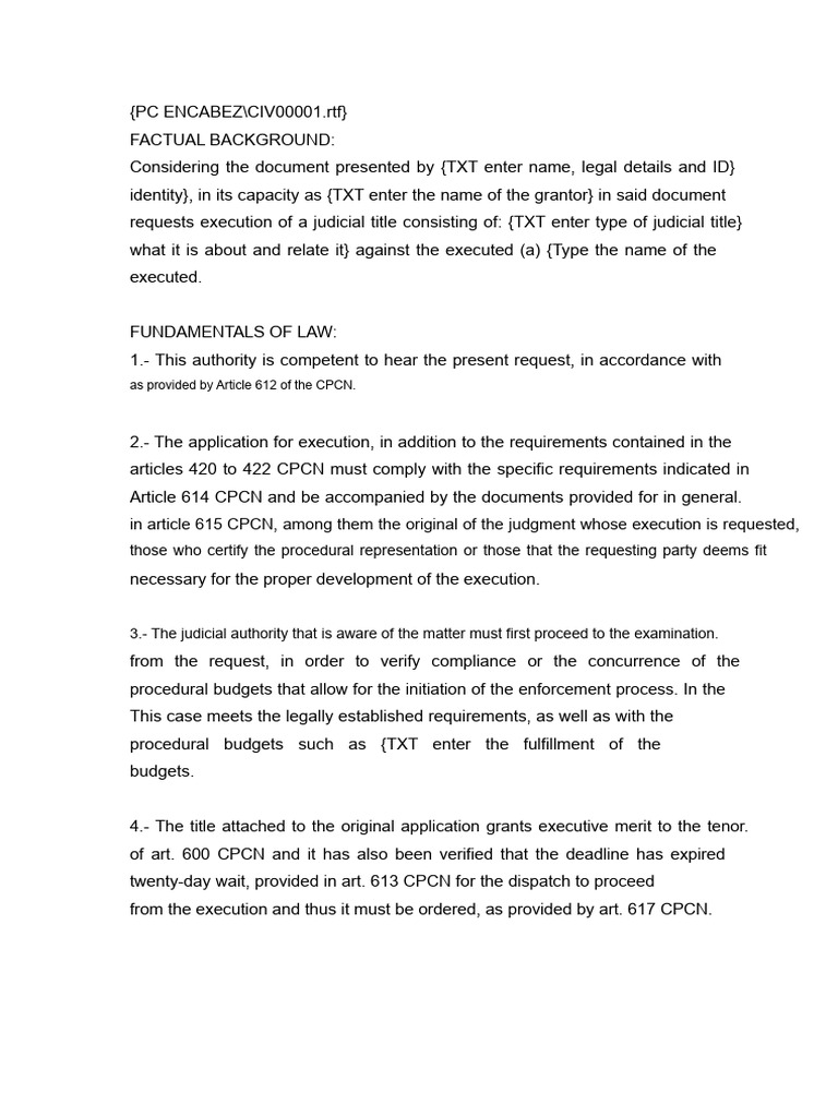 EDTJD001 Request for execution letter, | PDF | Judgment (Law) | Judiciaries
