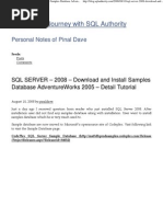 Download SQL SERVER  2008  Download and Install Samples Database AdventureWorks 2005  Detail Tutorial  SQL Server Journey with SQL A by oisineg SN97021294 doc pdf