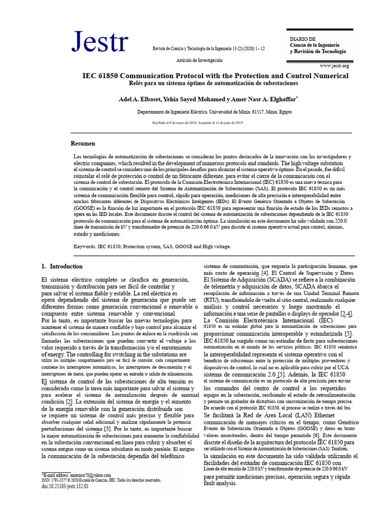 Protocolo IEC 61850 en Automatización de Subestaciones | PDF | Scada ...