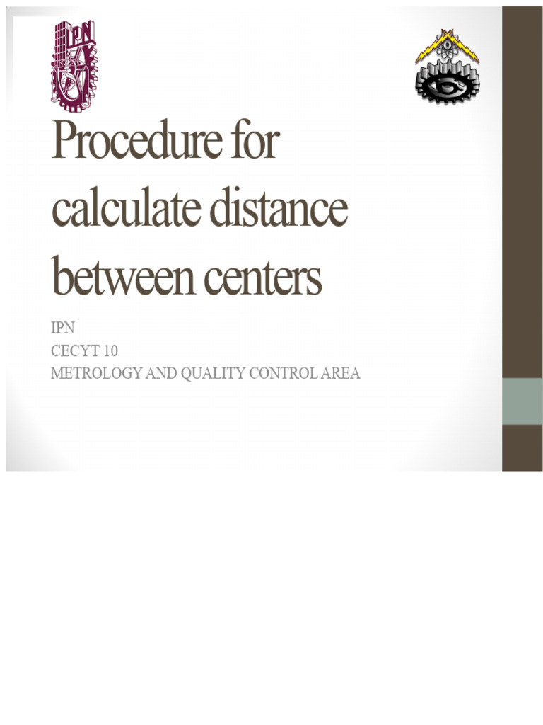 Distance between centers | PDF | Gear