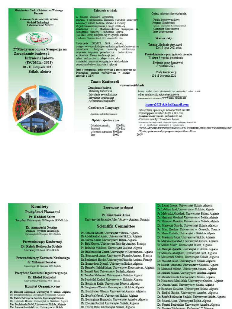 Ulotka ISCMCE 2021 | PDF