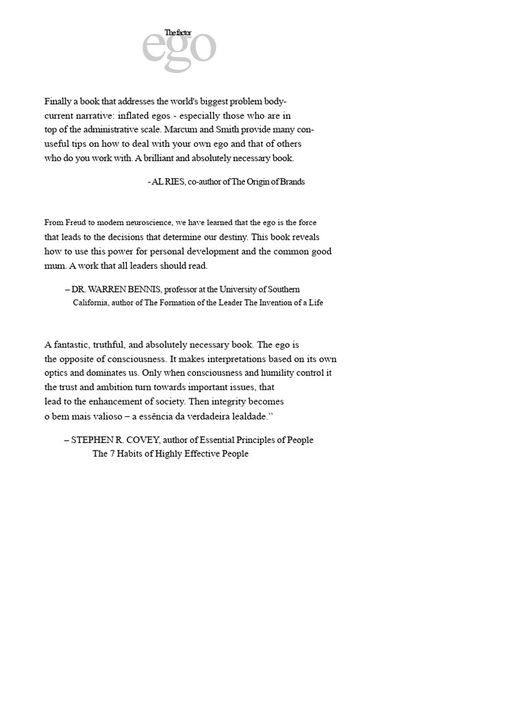 The EGO factor | PDF