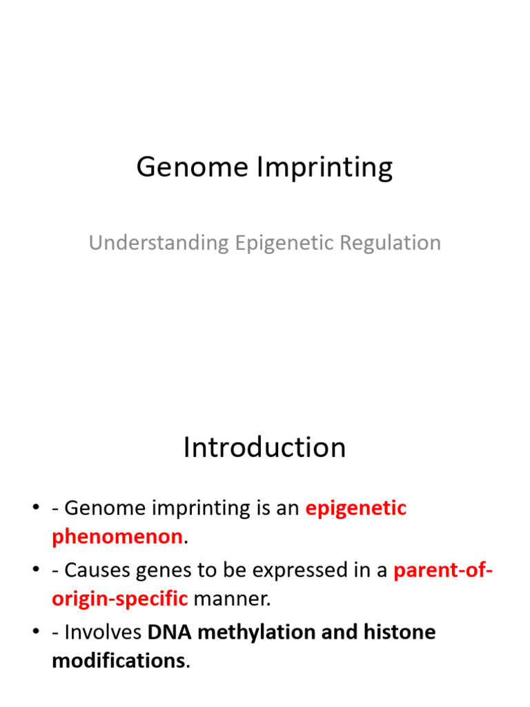 Genome Imprinting1!22!03 25 | PDF | Epigenetics | Dna Methylation