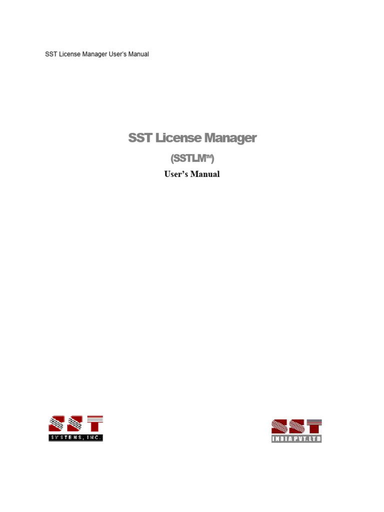 SST License Manager User Manual 10.xx | PDF | Port (Computer Networking ...