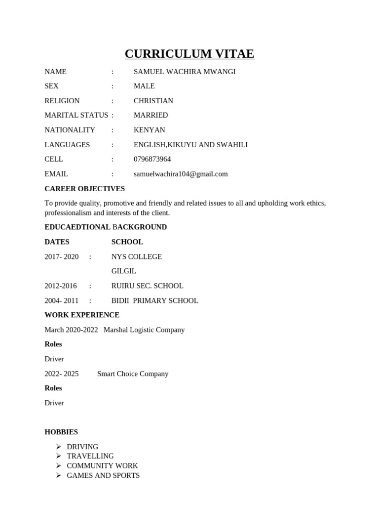 THOMAS CV | PDF