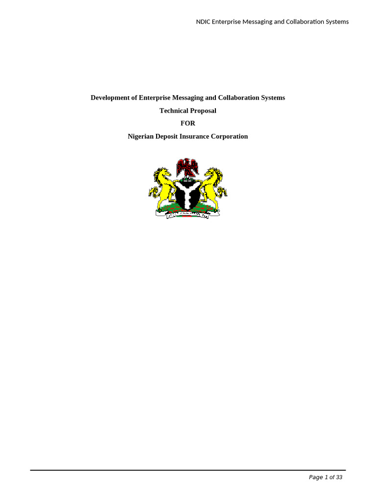 NDIC Messaging & Collaboration Proposal | PDF | Active Directory ...