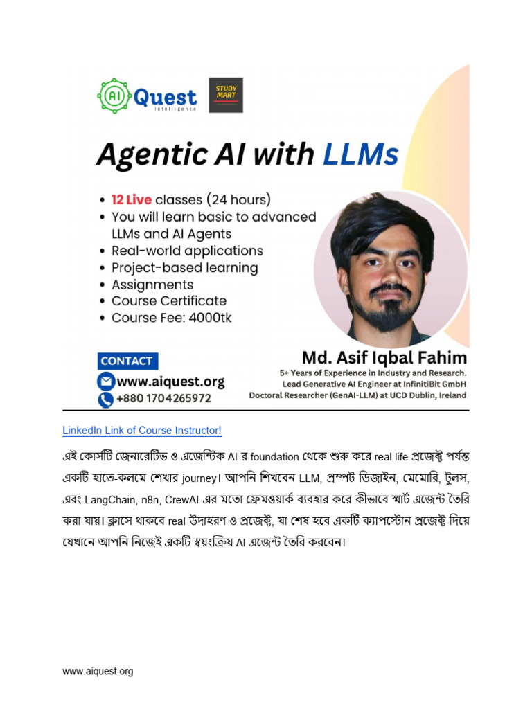 Generative AI Course Overview and Projects | PDF | Artificial ...