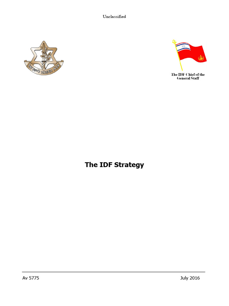 IDF Strategy: Adapting to Modern Threats | PDF | Military | Israel ...
