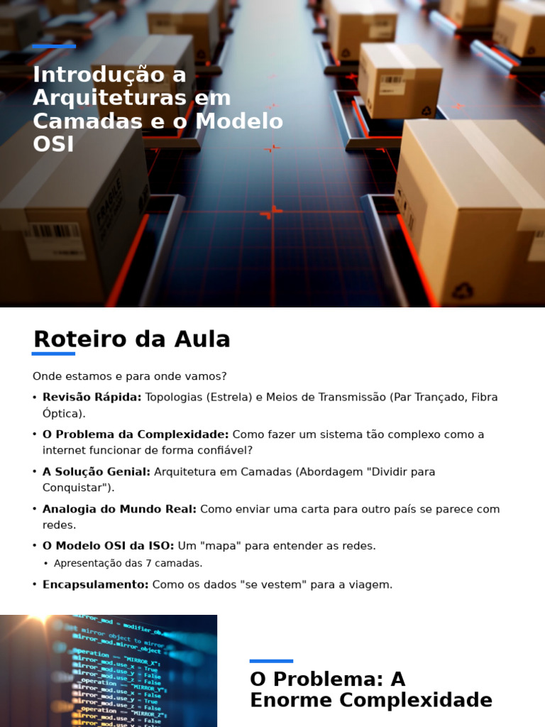 Arquitetura em Camadas e Modelo OSI | PDF | Modelo OSI | Rede de ...