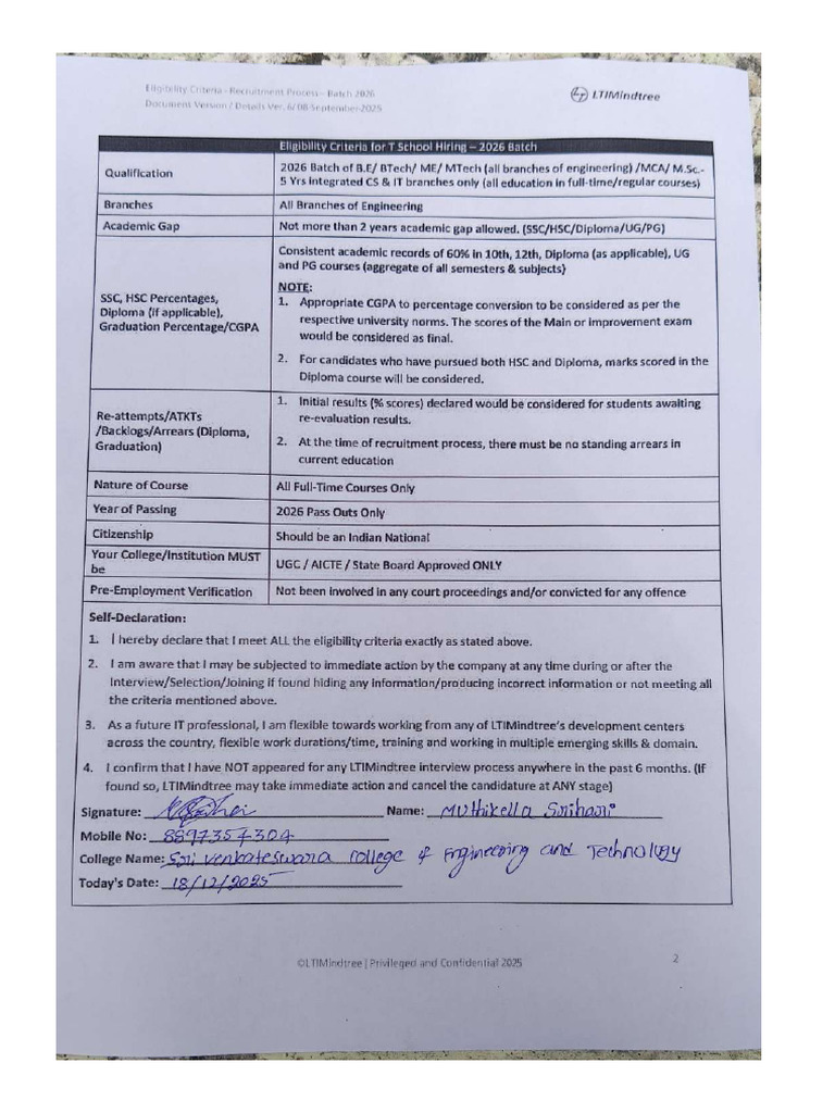 Declaration Form Compressed | PDF