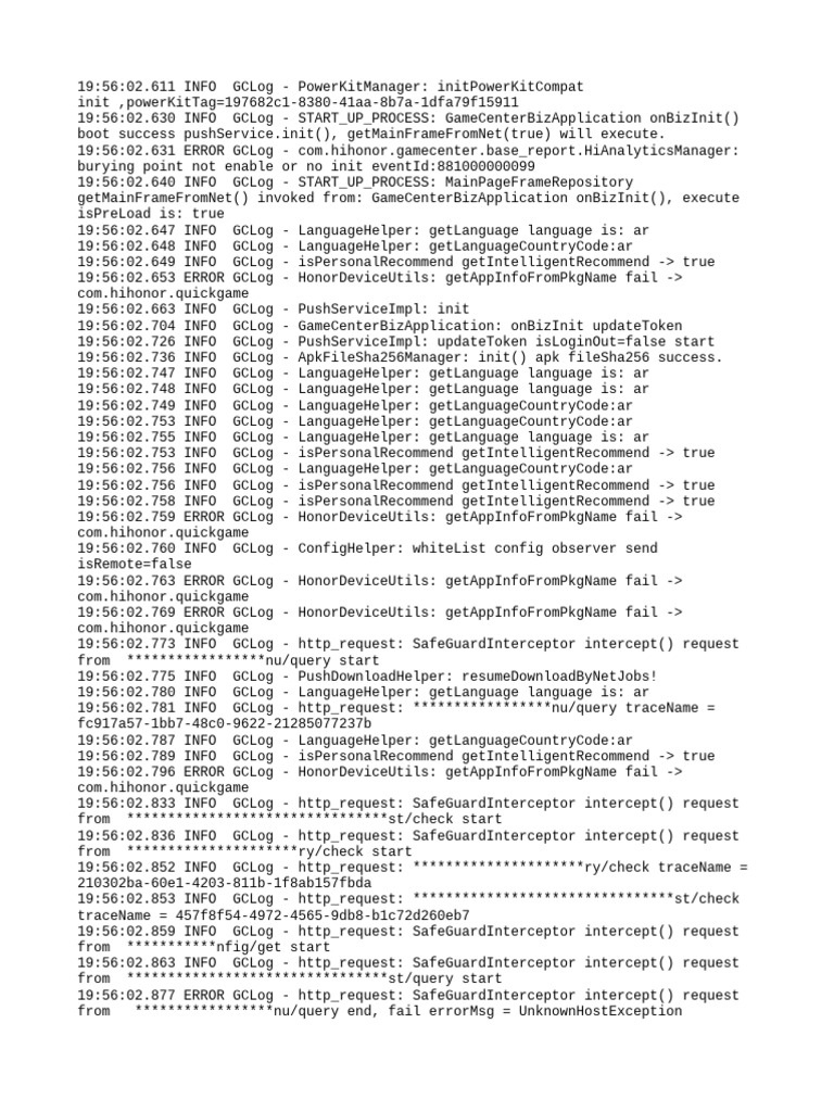 GameCenter Initialization Log Analysis | PDF | Information Technology ...