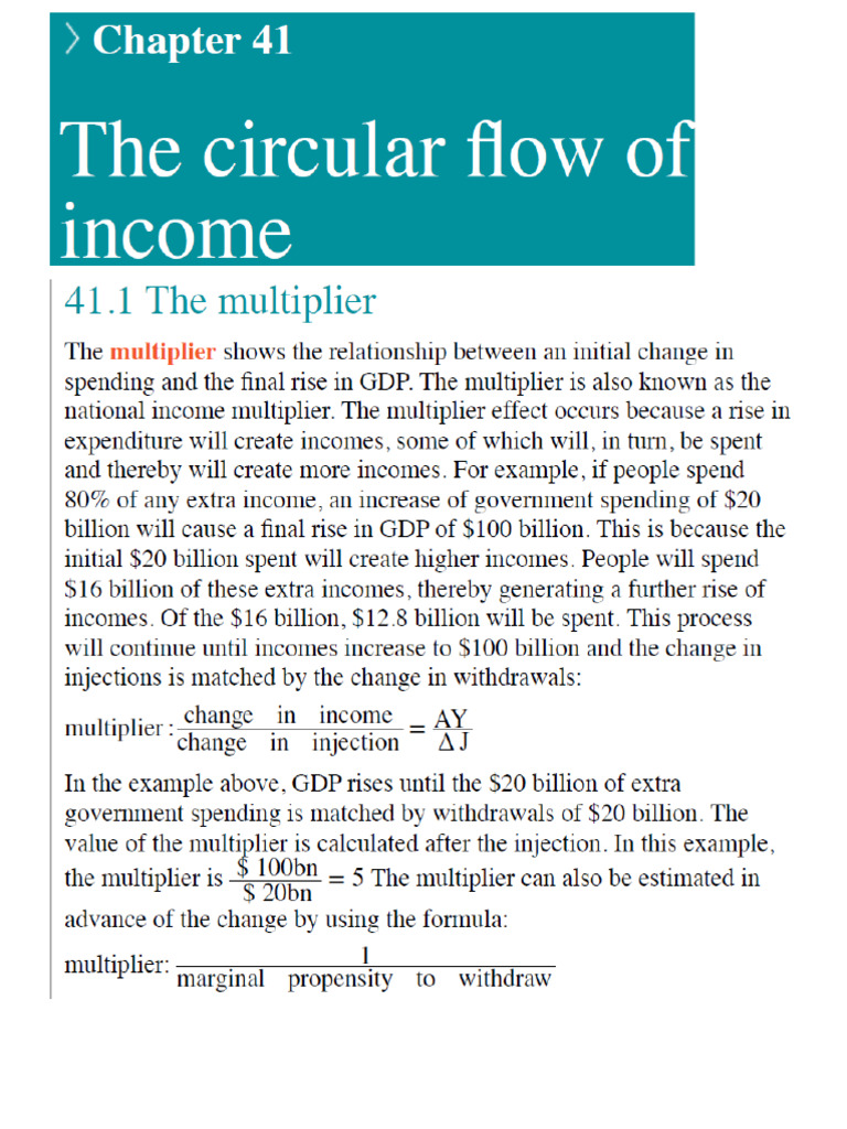 Understanding the Economic Multiplier | PDF | Consumption (Economics ...
