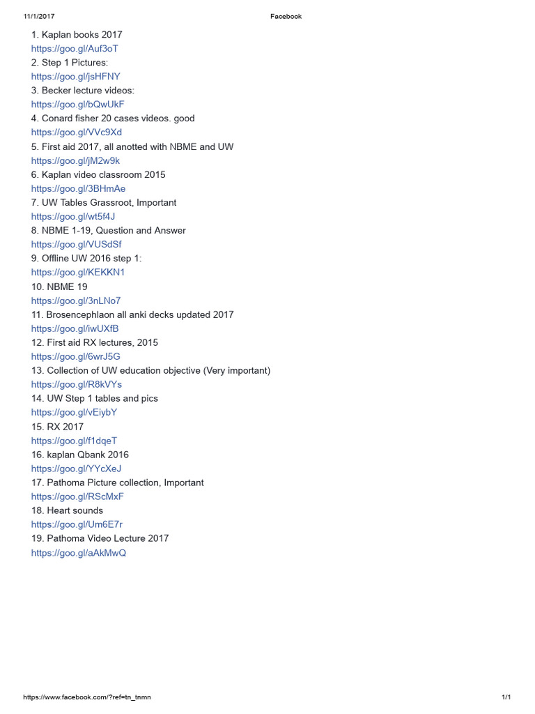 Links for Usmle Library_ All Usmle Part 1 Materials_ Uworld + Kaplan ...