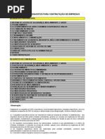 Conjunto de Requisitos de SMS para Contratação de empresas