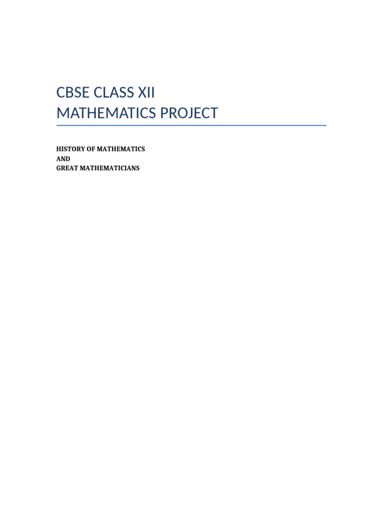 History of Mathematics Project | PDF | Mathematics | Geometry