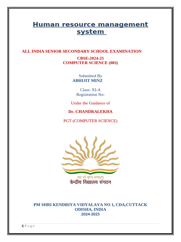 Human Resource Management System Project | PDF | Analytics | Human ...