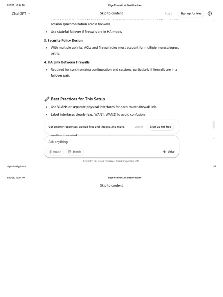 Edge Firewall Configuration Best Practices | PDF | Firewall (Computing ...