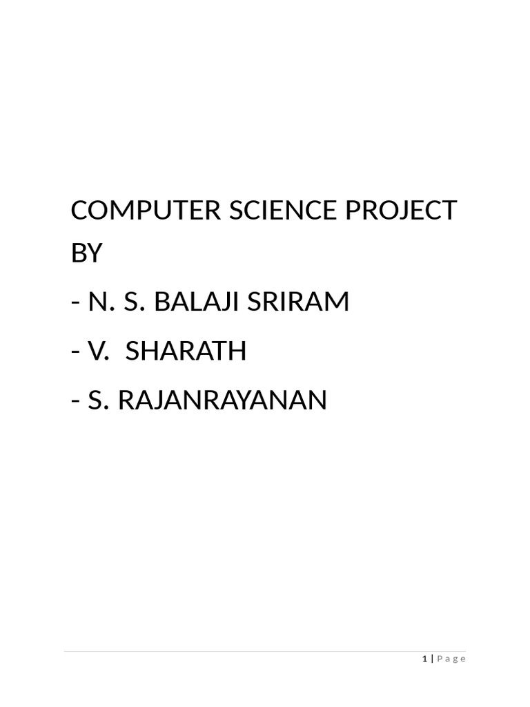 Comp Project Nsb Bargav Rj | PDF | My Sql | Databases