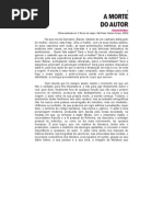 A Morte Do Autor Barthes